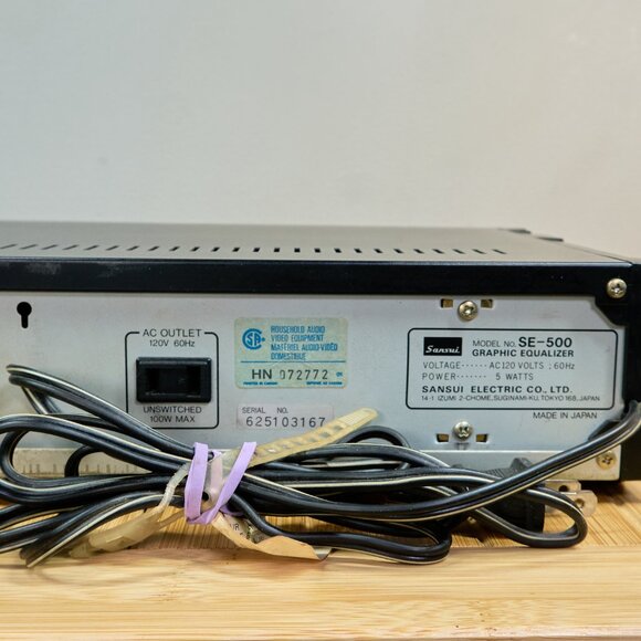 SANSUI SE-500 Stereo Graphic Equalizer, 10 Bands High Fidelity Sound - Picture 11 of 12